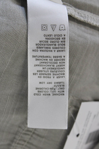 James Perse Womens Half Button Down Jogger Jumpsuit Grey Cotton Size 0