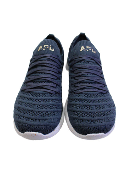 Athletic Propulsion Labs Mens Lace Up Low Top Techloom Sneakers Blue Size 7.5