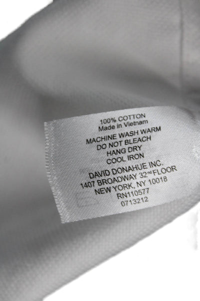 David Donahue Mens Button-Down Shirt White Size 34