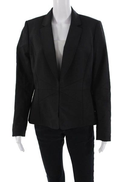 Catherine Catherine Malandrino Womens Open Front Blazer Black Size 12