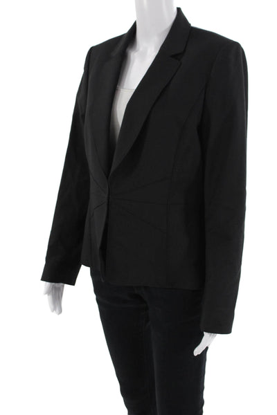 Catherine Catherine Malandrino Womens Open Front Blazer Black Size 12