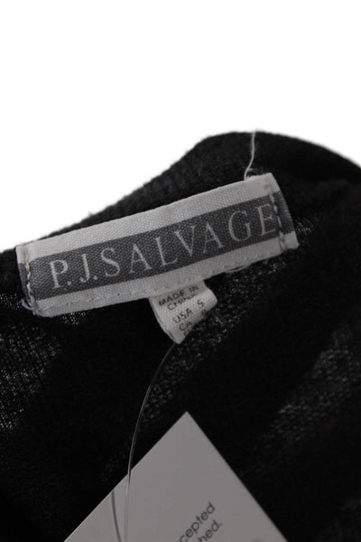 P.J. Salvage Womens Long Sleeve Pajama Top Gray Size S