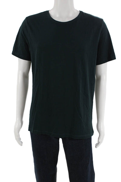 Zara Mens Short Sleeve Solid T Shirt Hunter Green Size L