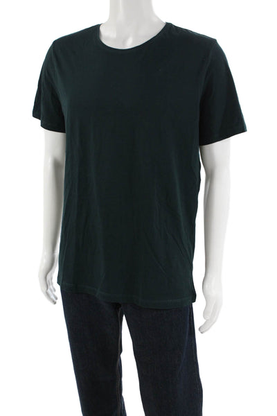 Zara Mens Short Sleeve Solid T Shirt Hunter Green Size L