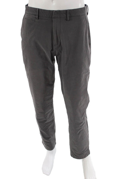 J Crew Mens Flat Front Straight Leg Casual Pants Gray Size 33x32