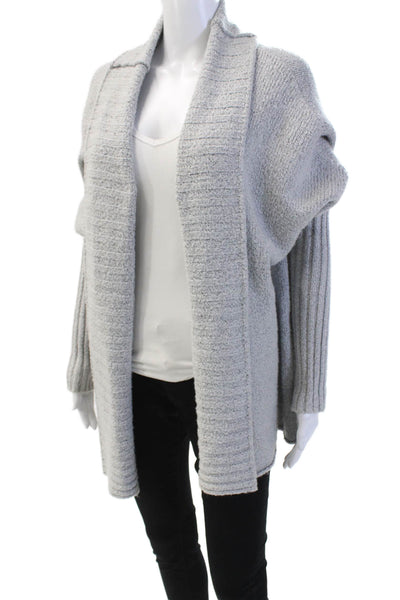 Feel the Piece Terre Jacobs Womens Cardigan Sweater Gray Size M