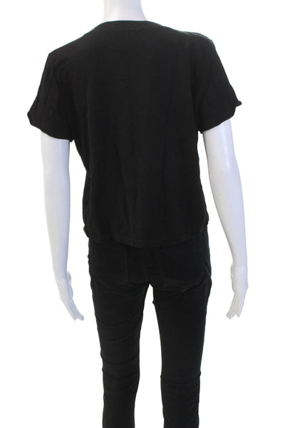 Lanston Womens Cutout Blouse Black Size M