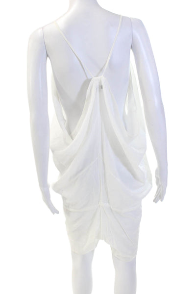9seed Womens Scoop Neck Sheer Coverup Romper White Size 2