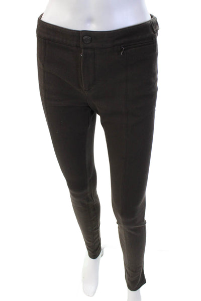 Vince Womens Zipper Fly Mid Rise Woven Ankle Pants Dark Gray Size 6