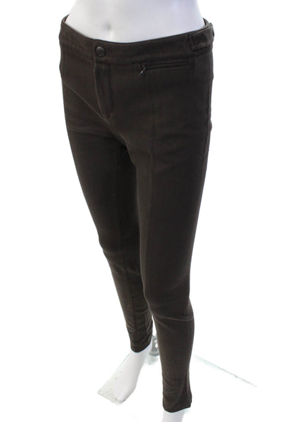 Vince Womens Zipper Fly Mid Rise Woven Ankle Pants Dark Gray Size 6