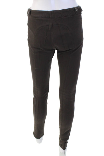 Vince Womens Zipper Fly Mid Rise Woven Ankle Pants Dark Gray Size 6