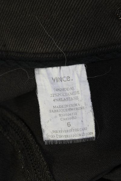 Vince Womens Zipper Fly Mid Rise Woven Ankle Pants Dark Gray Size 6