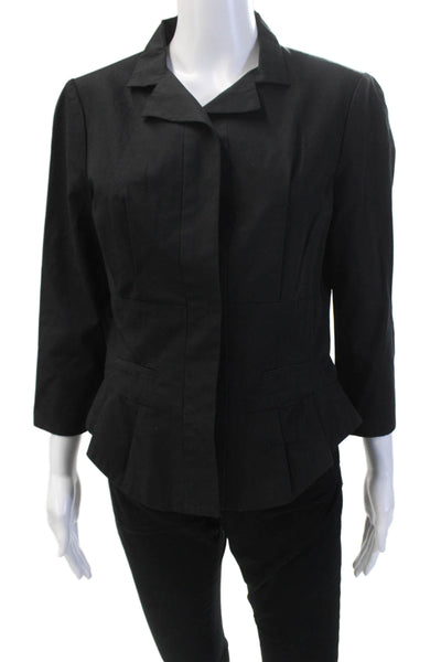 Narciso Rodriguez Womens Single Button Notched Lapel Jacket Black Size IT 46