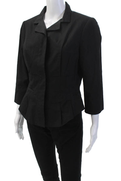 Narciso Rodriguez Womens Single Button Notched Lapel Jacket Black Size IT 46