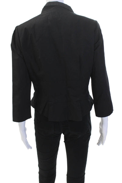 Narciso Rodriguez Womens Single Button Notched Lapel Jacket Black Size IT 46
