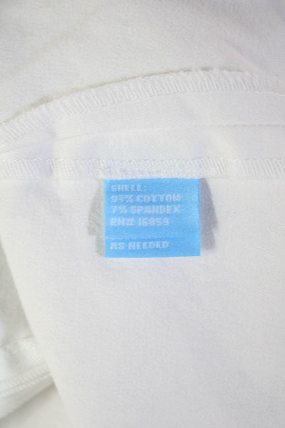 J. Mclaughlin Womens Side Zip High Rise Pleated Trouser Pants White Cotton 8