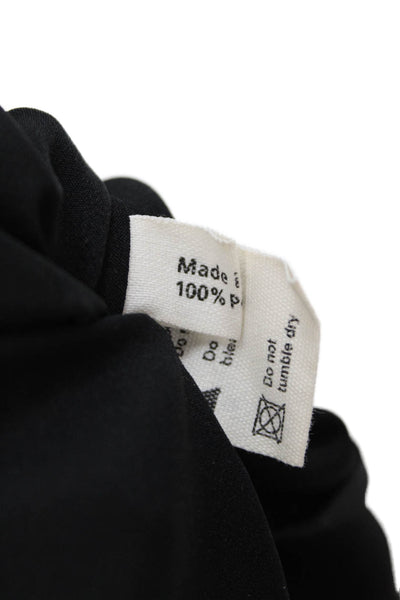 Megan Park Womens Basic Spaghetti Strap Slip Dress Solid Black Size 1
