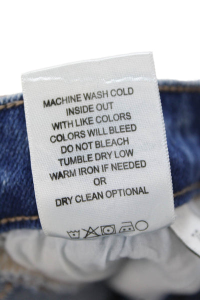 Vervet Womens Cotton Distressed Ankle Detail Pocketed Skinny Jeans Blue Size 26
