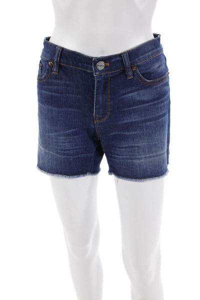 J Crew Womens Cotton Distressed Detail Pocketed Denim Shorts Blue Size 29