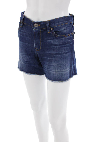 J Crew Womens Cotton Distressed Detail Pocketed Denim Shorts Blue Size 29