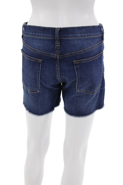 J Crew Womens Cotton Distressed Detail Pocketed Denim Shorts Blue Size 29