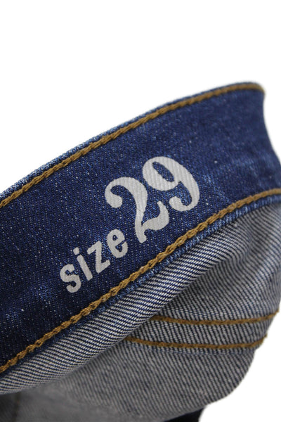 J Crew Womens Cotton Distressed Detail Pocketed Denim Shorts Blue Size 29