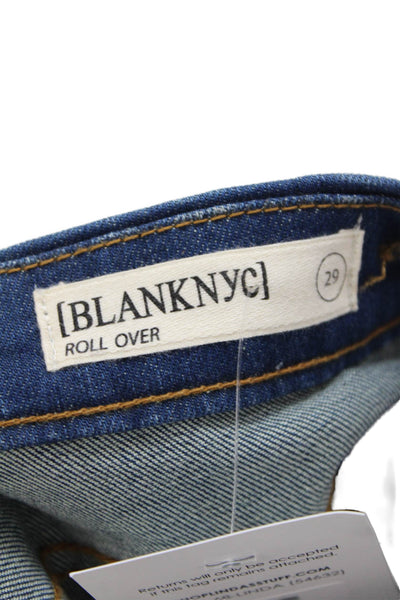 Blank NYC Womens Cotton Five Pocket Cuffed Leg Denim Jeans Blue Size 29