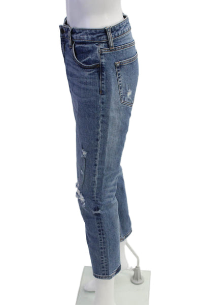 Hidden Womens High Rise Zip Up Skinny Leg Jeans Blue Cotton Size 26