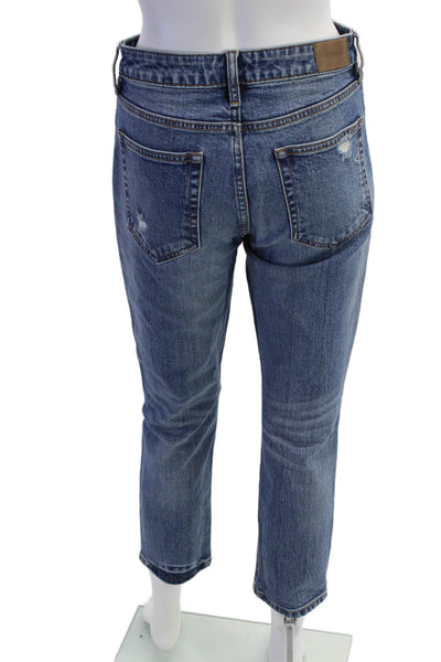Hidden Womens High Rise Zip Up Skinny Leg Jeans Blue Cotton Size 26