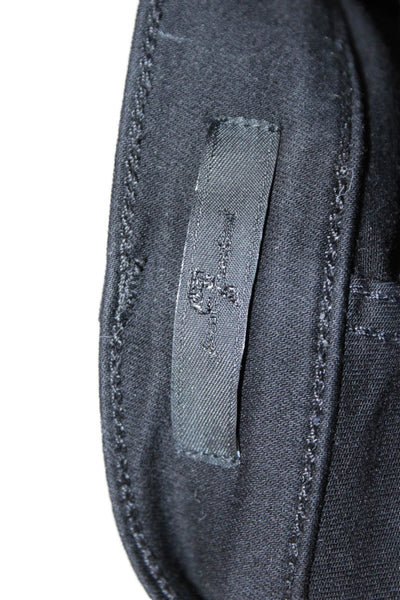 7 For All Mankind Womens High Rise Boot Cut Jeans Black Coated Cotton Size 26