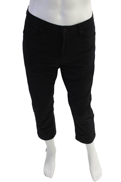 Vince Mens Slim Fit Dylan High Rise Zip Up Pants Black Size 31
