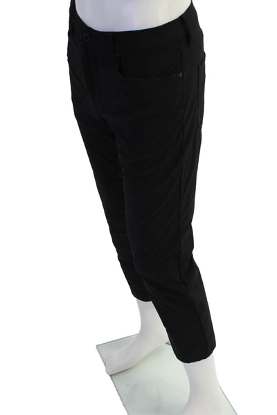 Vince Mens Slim Fit Dylan High Rise Zip Up Pants Black Size 31