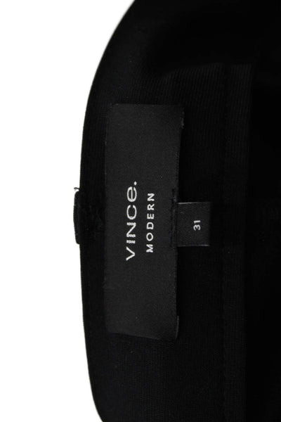 Vince Mens Slim Fit Dylan High Rise Zip Up Pants Black Size 31