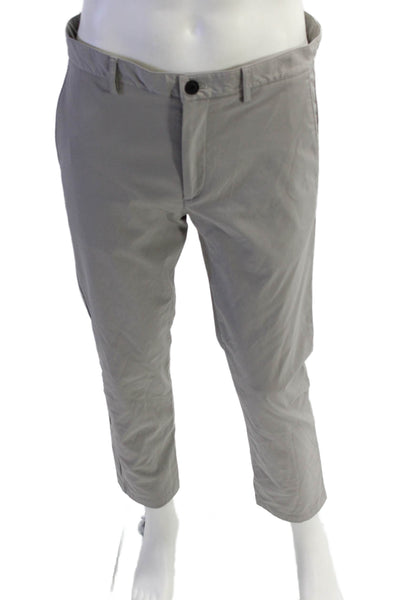 Theory Mens Zaine Neoteric Slim Leg Mid Rise Pants Beige Size 34