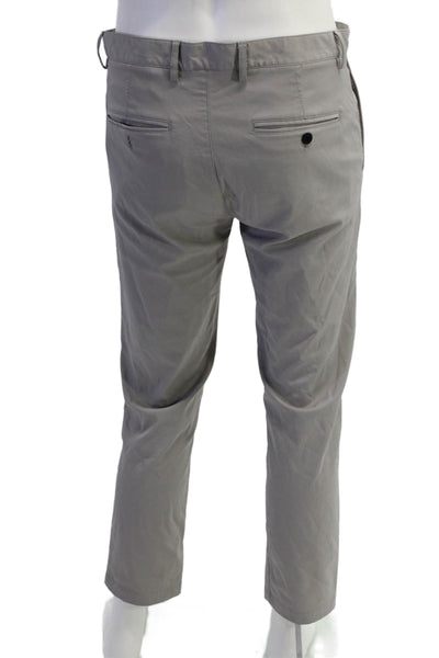 Theory Mens Zaine Neoteric Slim Leg Mid Rise Pants Beige Size 34