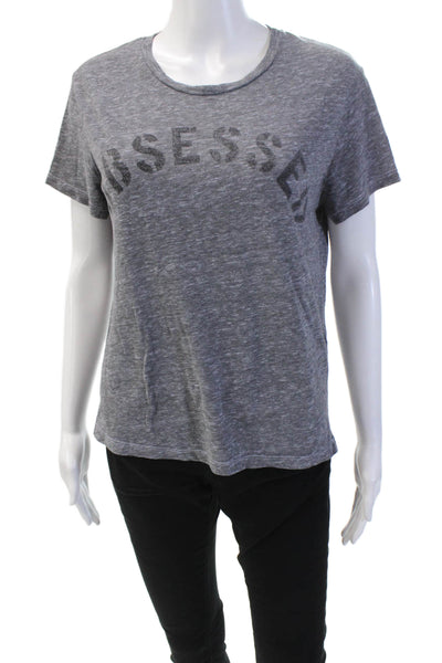Sundry Womens Graphic T-Shirt Gray Size 1