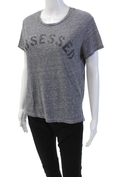 Sundry Womens Graphic T-Shirt Gray Size 1