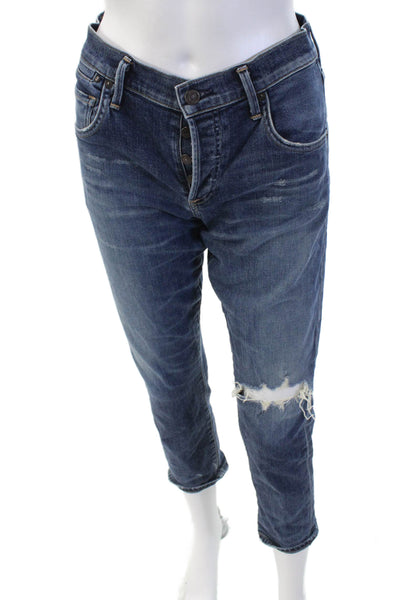 Citizens of Humanity Womens Button Up Emerson Slim Boyfriend Jeans Blue Size 27