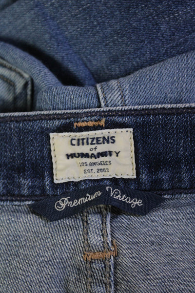 Citizens of Humanity Womens Button Up Emerson Slim Boyfriend Jeans Blue Size 27