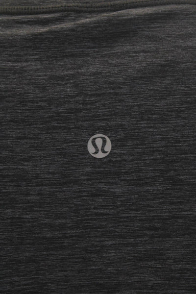 Lululemon Womens Long Sleeves Asymmetrical Athletic Shirt Grey Black Size 8