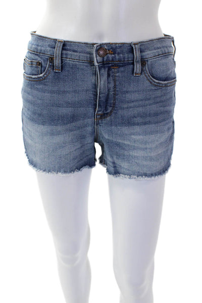 J Crew Womens Button Zip Cotton Denim Shorts Blue Size EUR 26