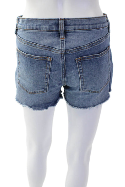 J Crew Womens Button Zip Cotton Denim Shorts Blue Size EUR 26
