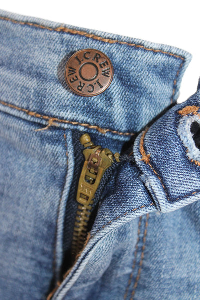 J Crew Womens Button Zip Cotton Denim Shorts Blue Size EUR 26