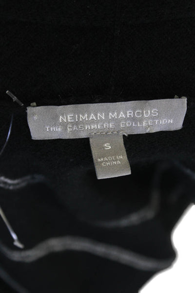 Neiman Marcus Womens Cashmere Long Sleeve Stripe Knit Sweater Black Size S