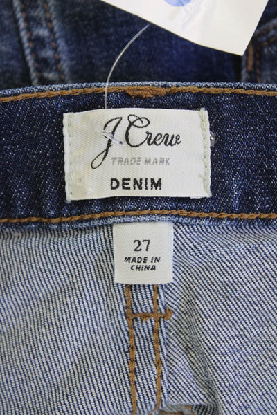 J Crew Womens Textured Cotton Distress Mini Denim Skirt Blue Size EUR 27