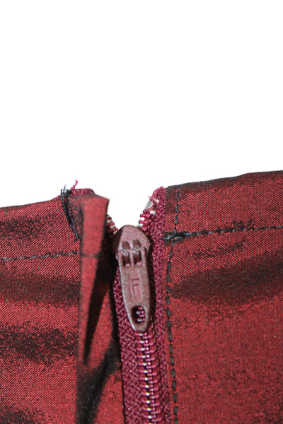 David Charles Girls Solid Round Neck Long Sleeve Dress Burgundy Size 16