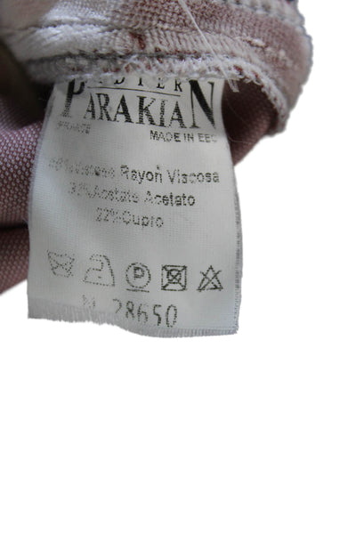 Didier Parakian Womens Velvet Tank Top Blouse Pink Size 40