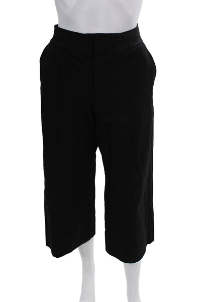 Club Monaco Womens Zipper Fly High Rise Straight Leg Pants Black Size 4