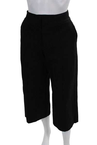 Club Monaco Womens Zipper Fly High Rise Straight Leg Pants Black Size 4