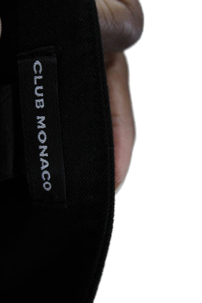 Club Monaco Womens Zipper Fly High Rise Straight Leg Pants Black Size 4